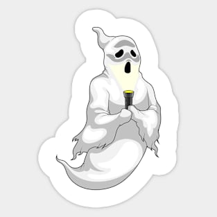 Ghost Halloween Flashlight Sticker
